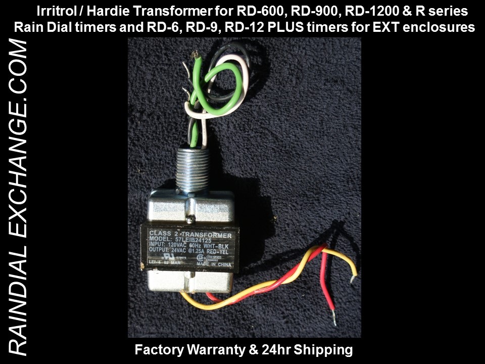 OEM Irritrol / Hardie Rain Dial EXT transformer 57LEIB24125 for RD-600, 900,1200