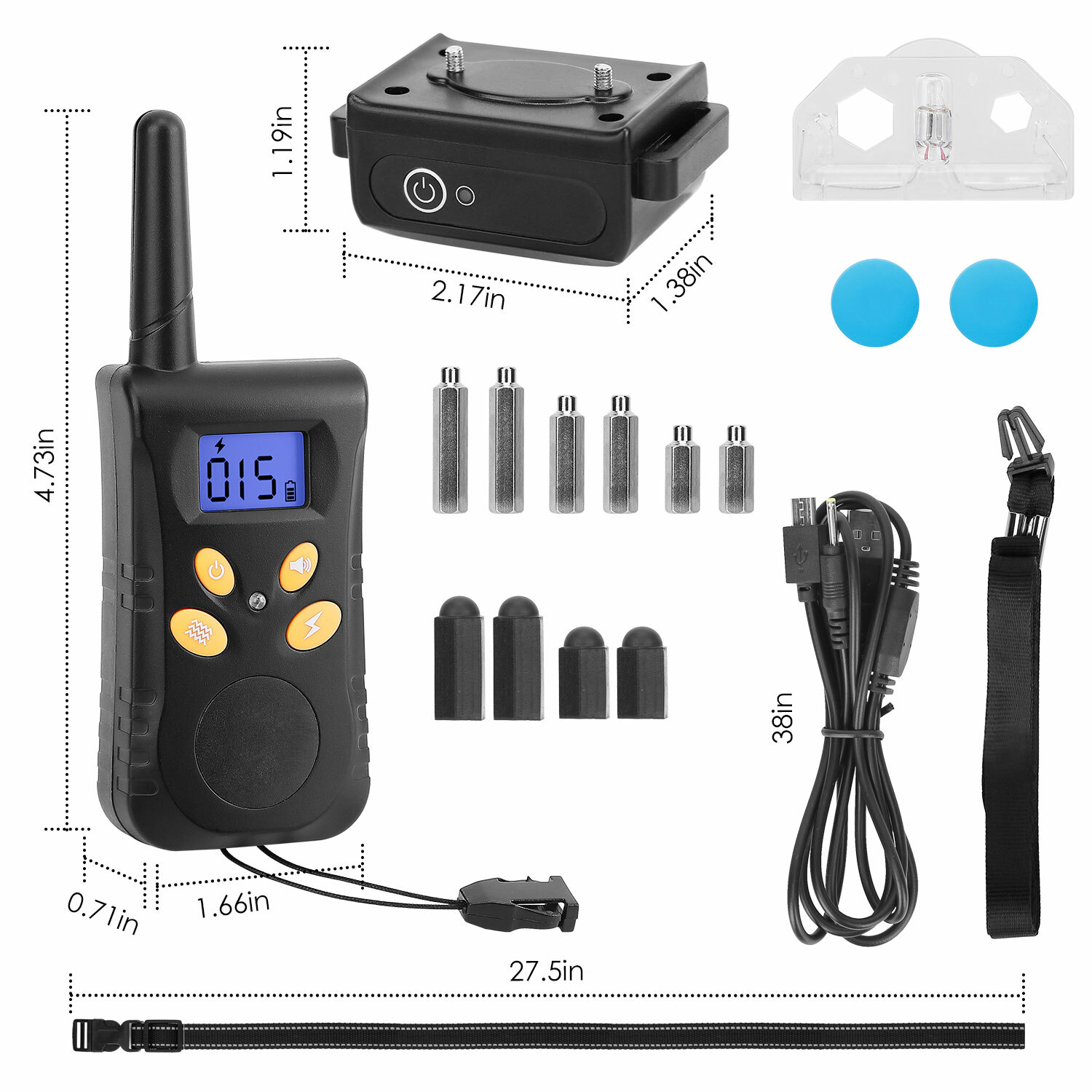1640FT Dog Training Collar Rechargeable Remote Shock PET Waterproof Trainer