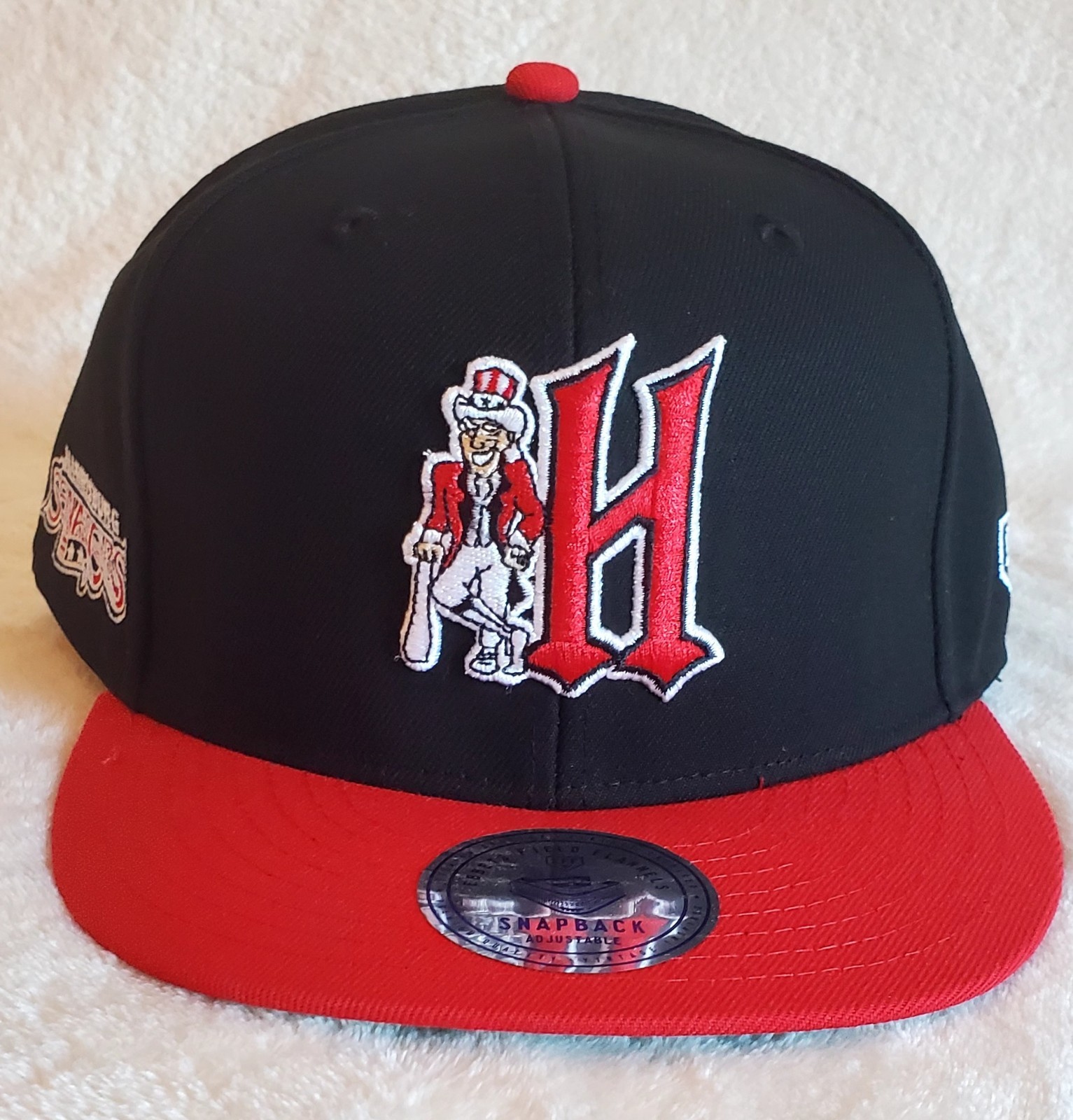 Harrisburg Senators MiLB Ebbets Field Flannels Vintage Snapback Cap Black/Red