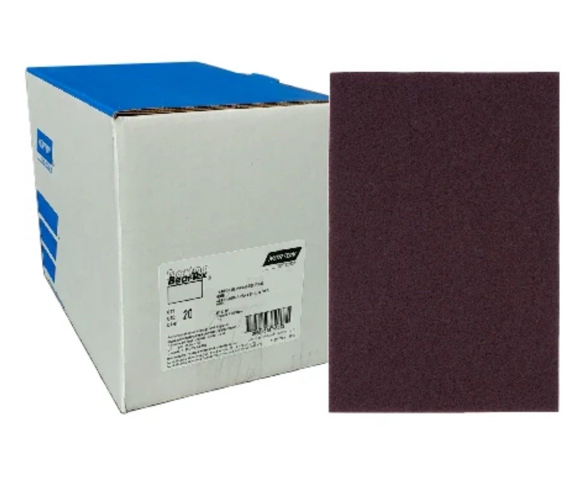 Norton Bear Tex 6x9 Maroon 20pck Long Life Hand Pad