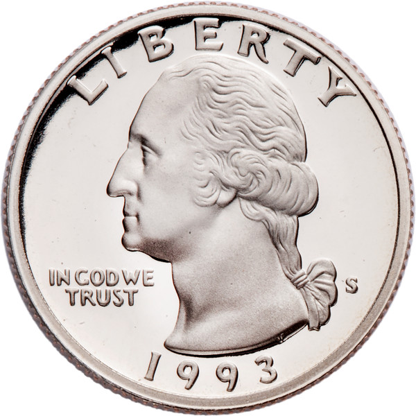 1993 S *proof* Washington quarter