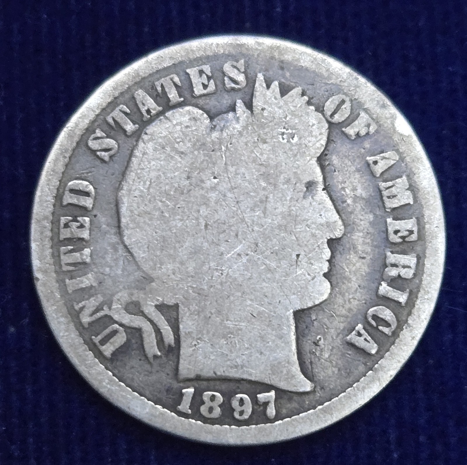 1897 Barber Silver Dime 90% Silver 19th Century Vintage Collector Filler #14