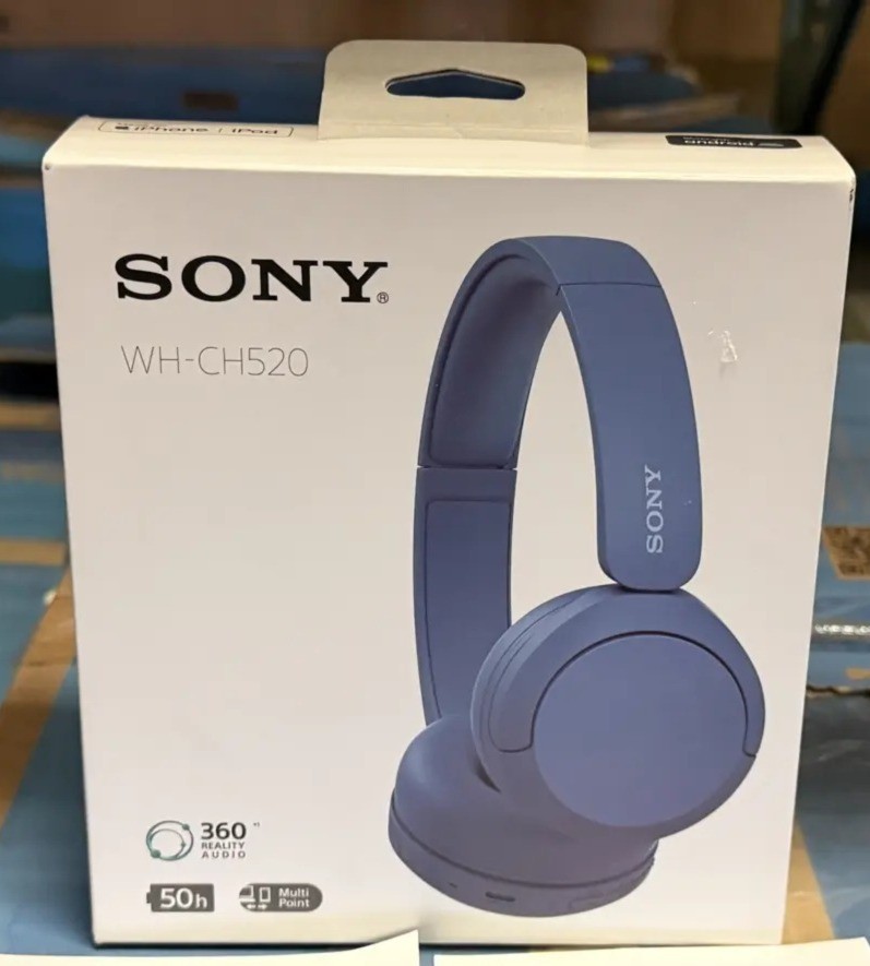 Sony WH-CH520 Wireless Headphones Bluetooth On-Ear Headset with Microphone an...