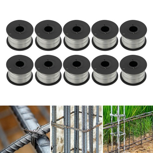 10 Rolls Universal For Rebar Iron Wires Tie Wire Bundling Machine 110m/360.89ft