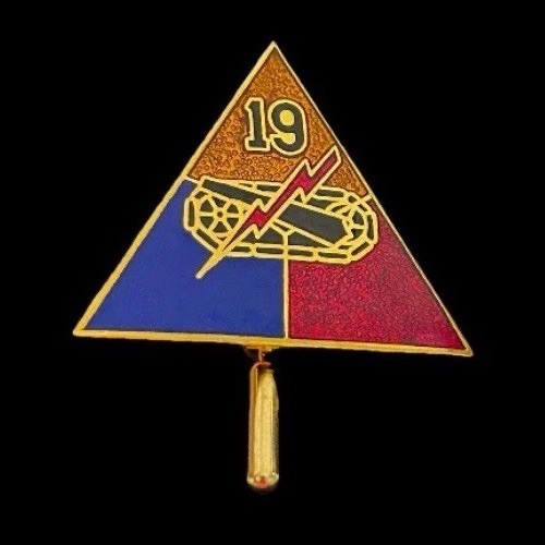 US Army 19th Armored Division Insignia Pin