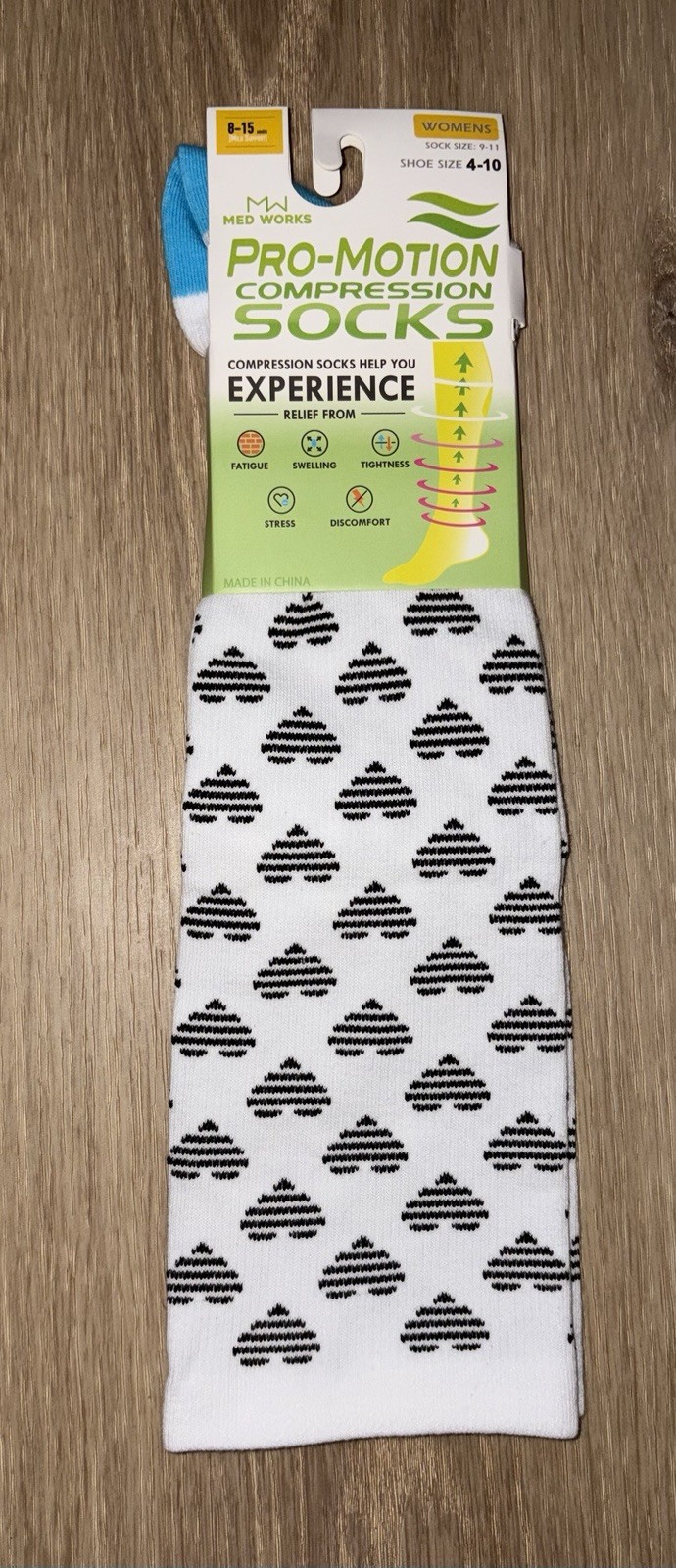 Pro Motion Compression Socks for Women Shoe Size 4-10 / 8-15 MhHg (mild Support)