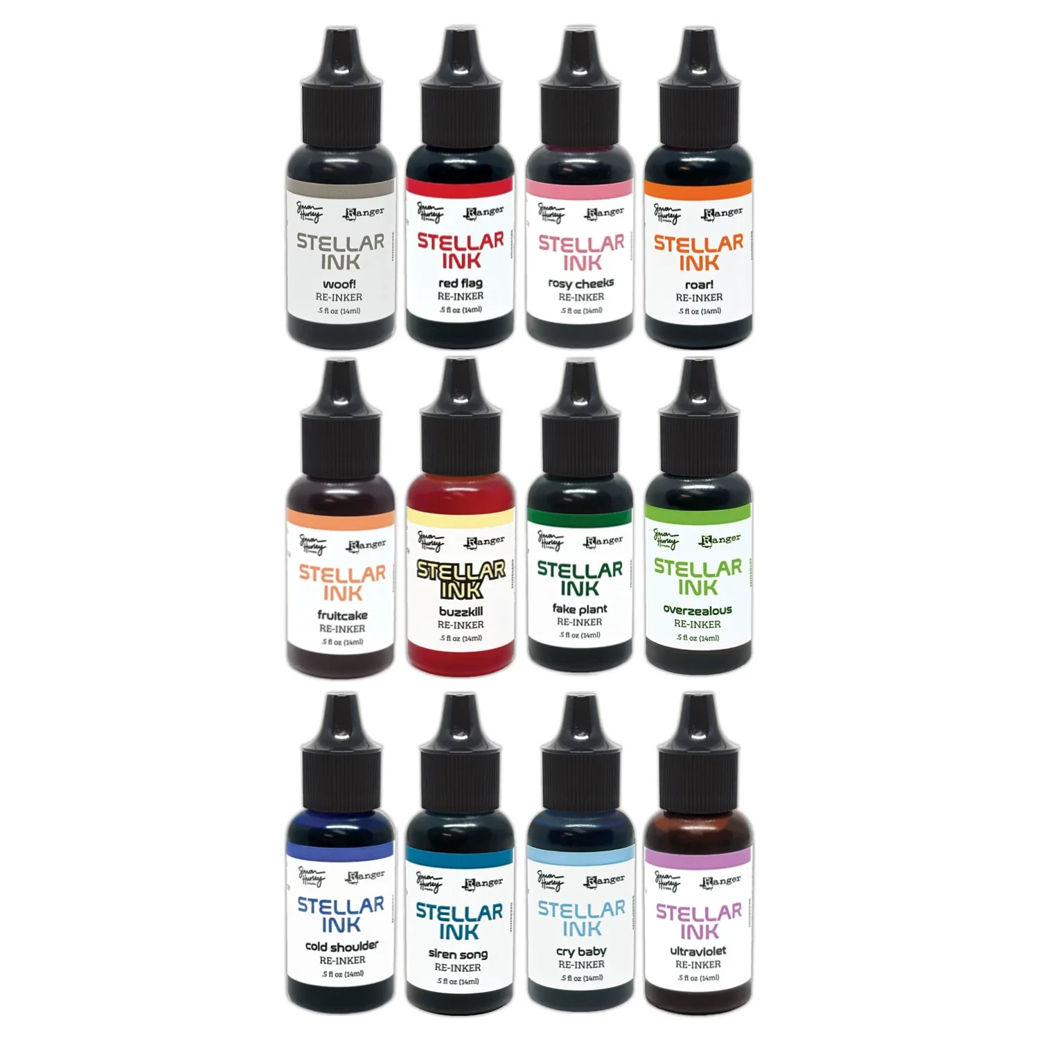 Ranger Simon Hurley Creates STELLAR Ink Pad Reinkers- Bundle #3 of 12 Colors