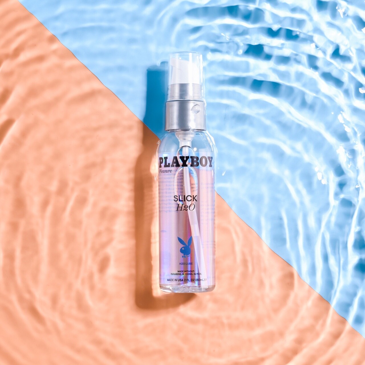 Playboy Slick H2O💧Water-Based💧Lube, 2 oz Travel Personal Sex Lubricant