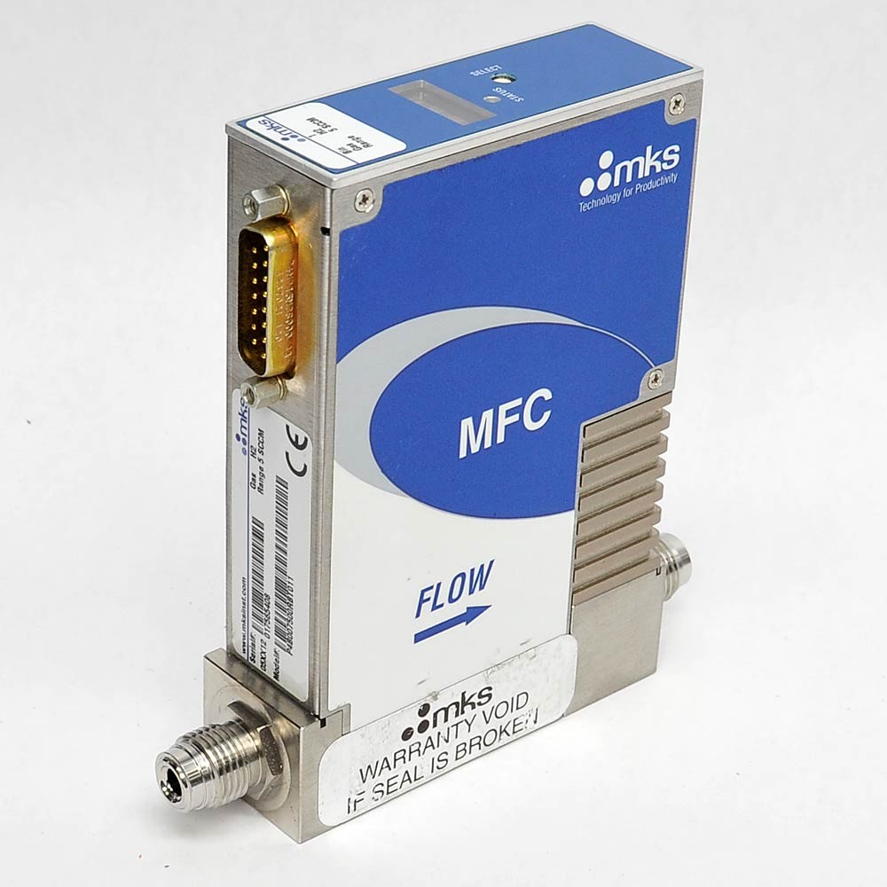 MKS P4B Digital Mass Flow Controller 5 SCCM H2 1/4" VCR Fittings P4B007500RBT011