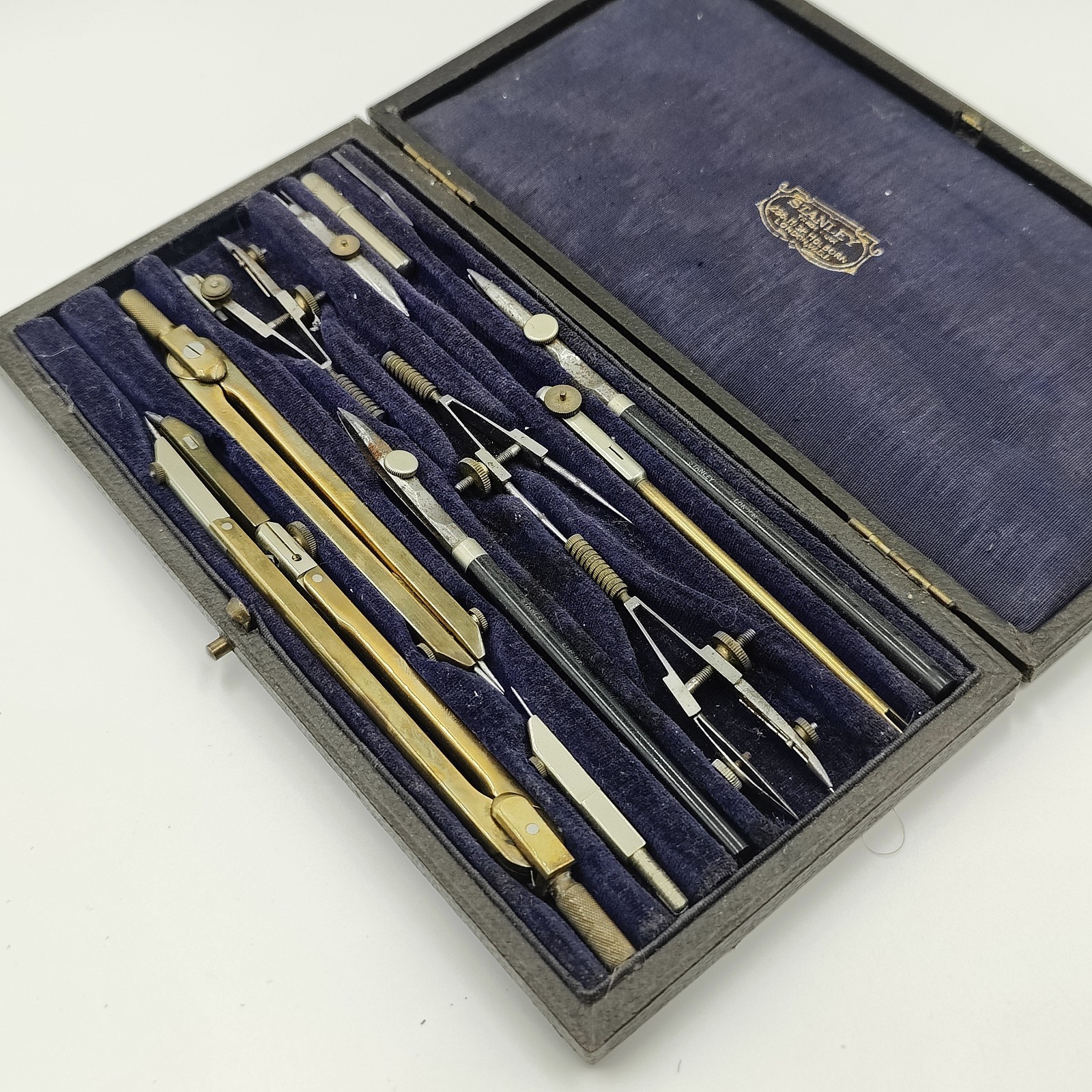 Stanley Technical Drawing Set Vintage Antique Precision Instruments Complete