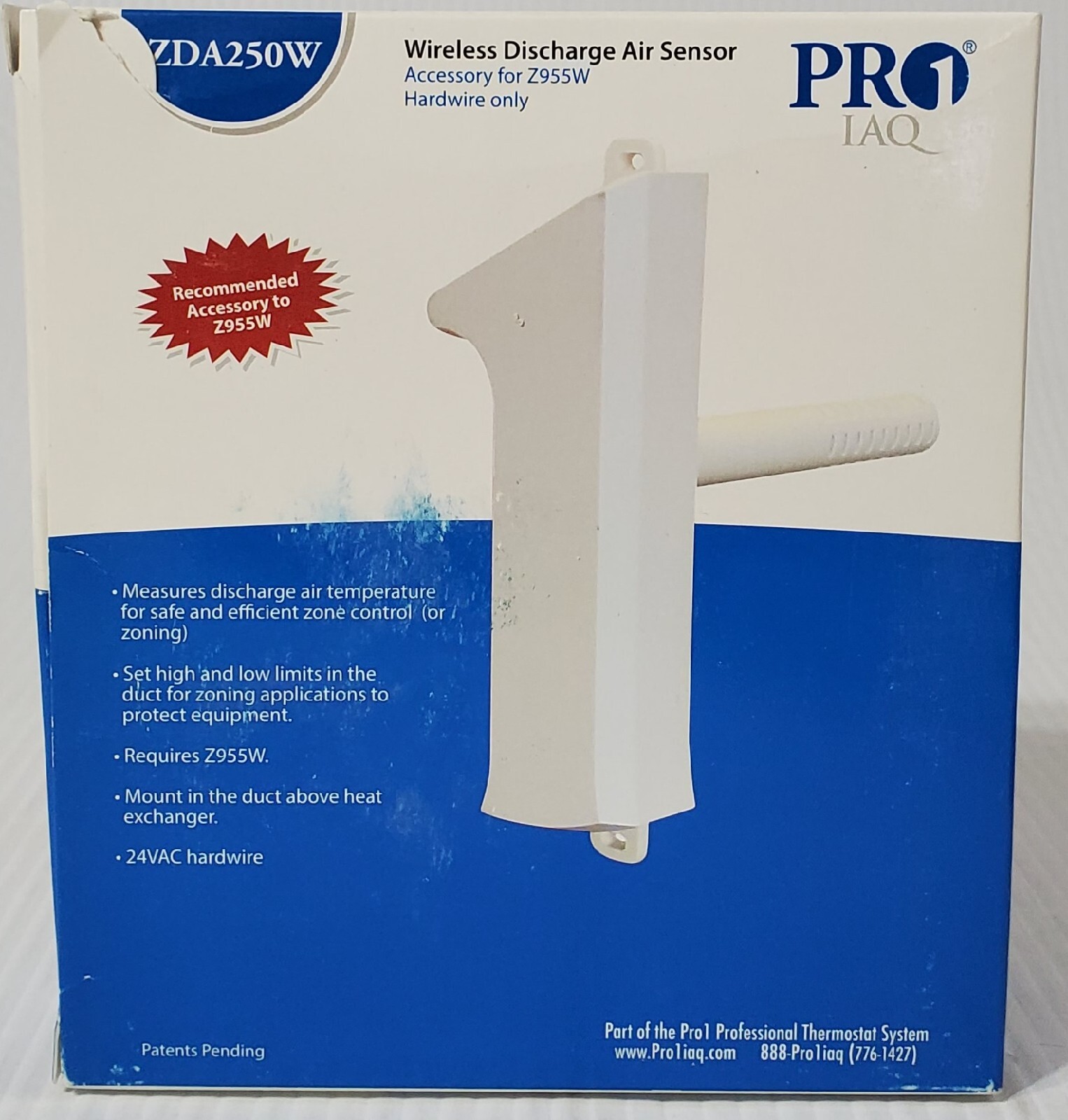 Pro1I AQ ZDA250W Wireless Discharge Air Sensor