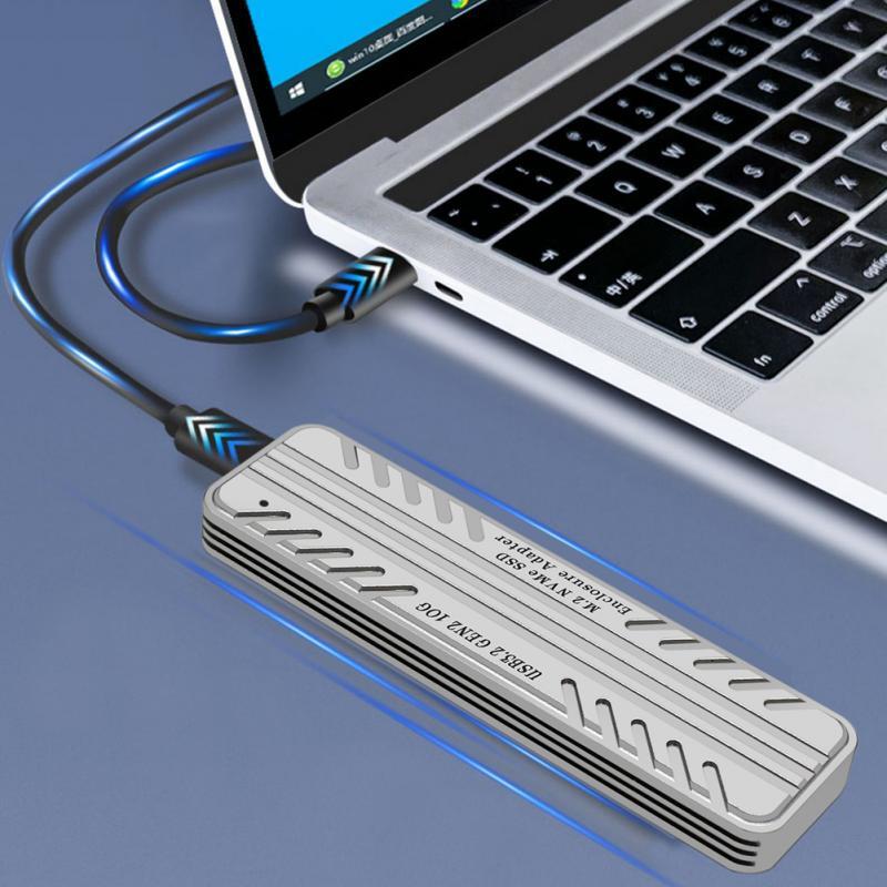 Type-C USB3.2 Gen2Aluminum M.2 NVMe Solid State Drive External Enclosure 10Gbps