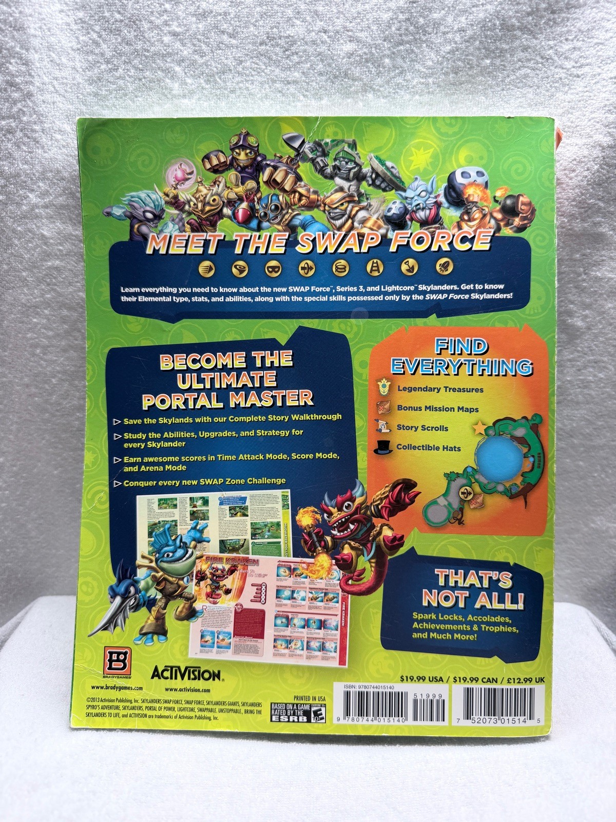 BradyGames Skylanders Swap Force Strategy Guide Good Used Condition