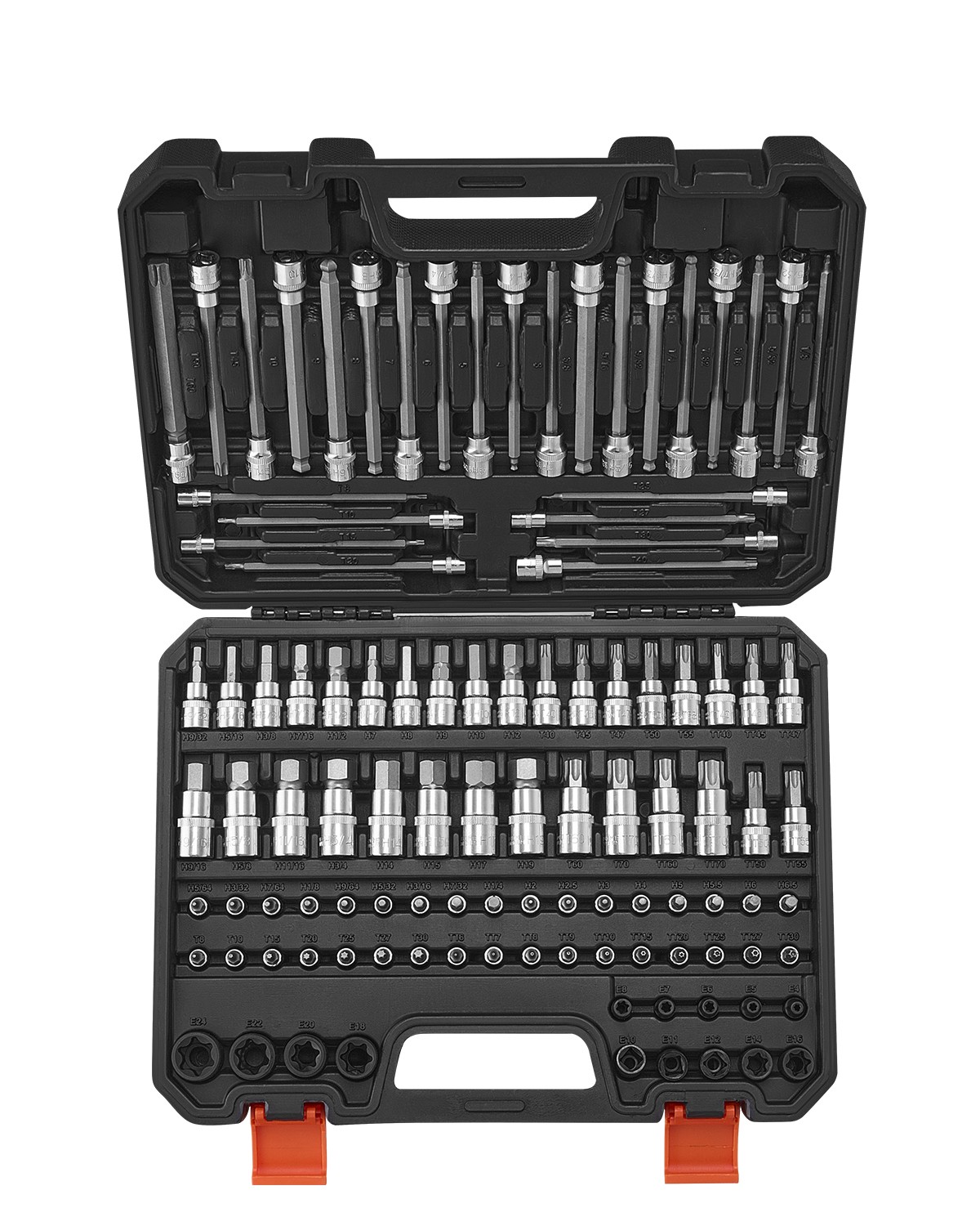 VEVOR Bit Socket Set 107-Piece SAE and Metric Hex/Torx/E-Torx/Tamper-Proof