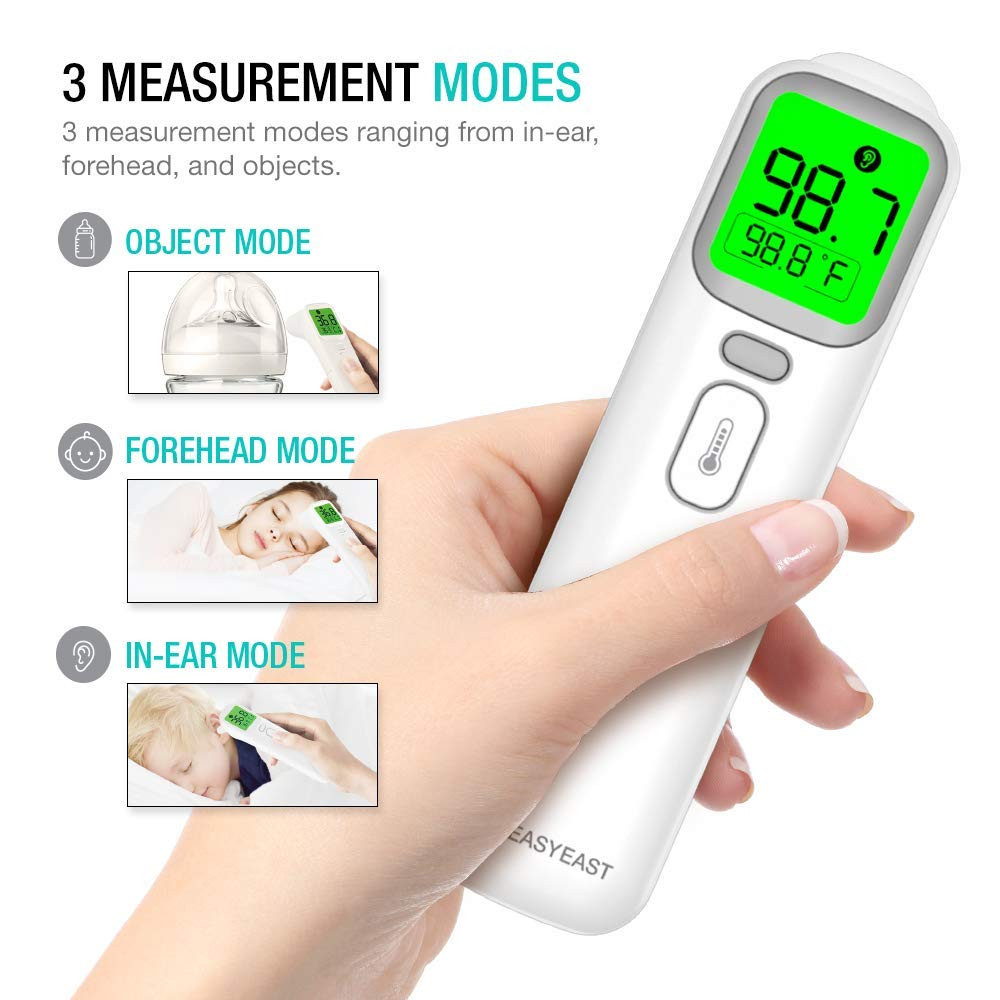 Touchless Infrared Forehead Thermometer, Smart Digital Screen, Fast Reading Dete