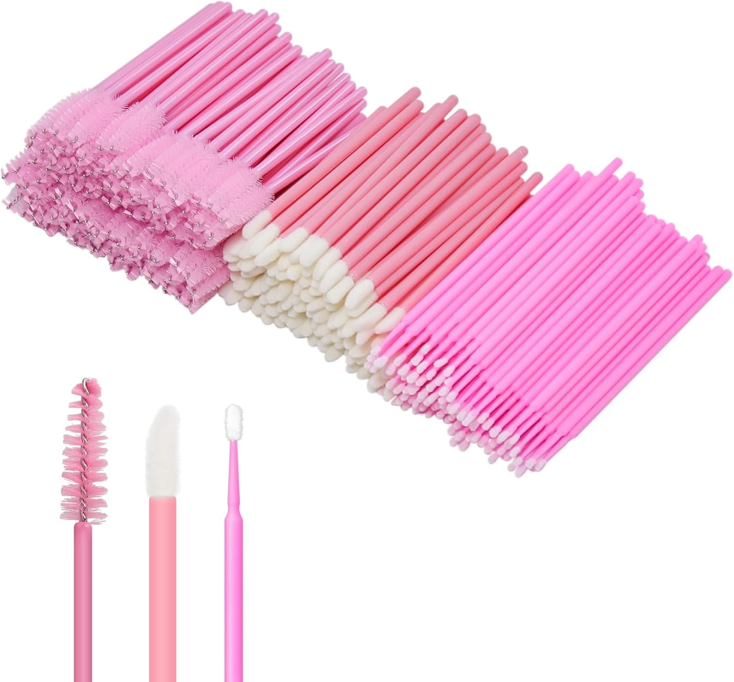Eyelash Extens Supplies Kit Disposable Lash Spoolies Brushes Mascara