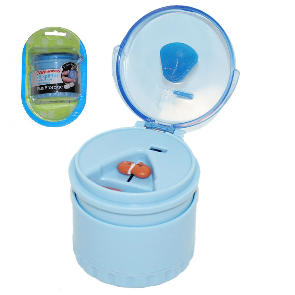 PILL SPLITTER Safety Blade Storage Easy Swallowing Quick Elderly Children Kids