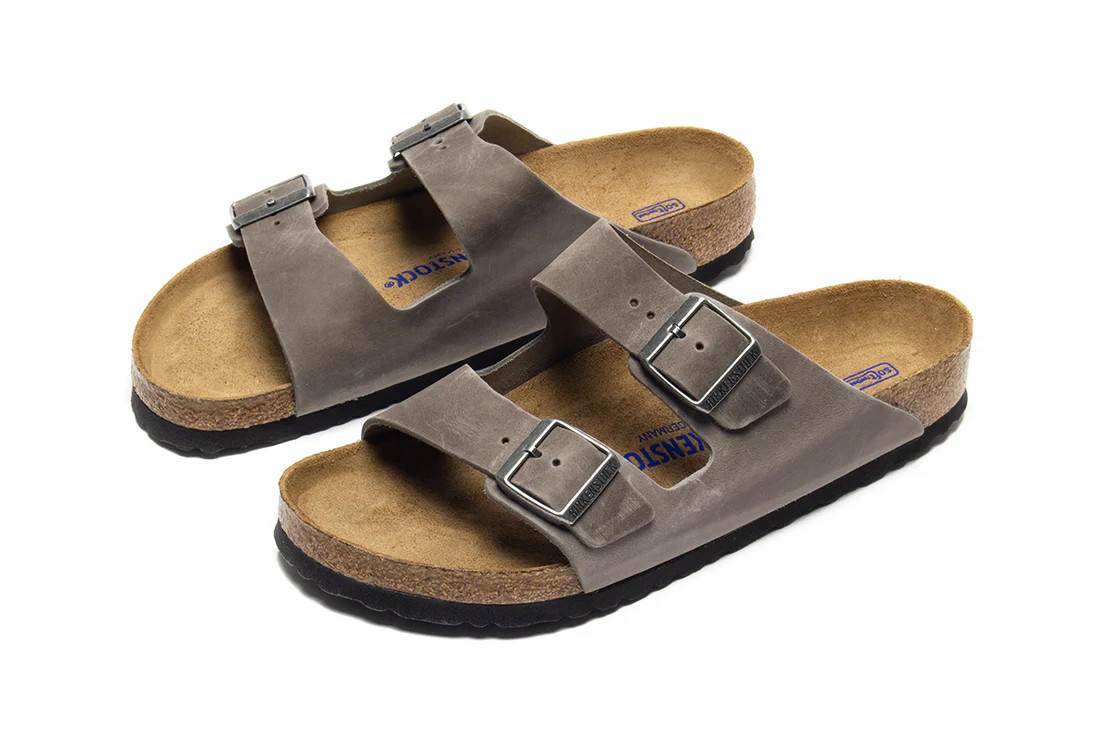 Birkenstock Arizona Oiled Leather Iron Sandals Soft Footbed Shoes New w/ Box