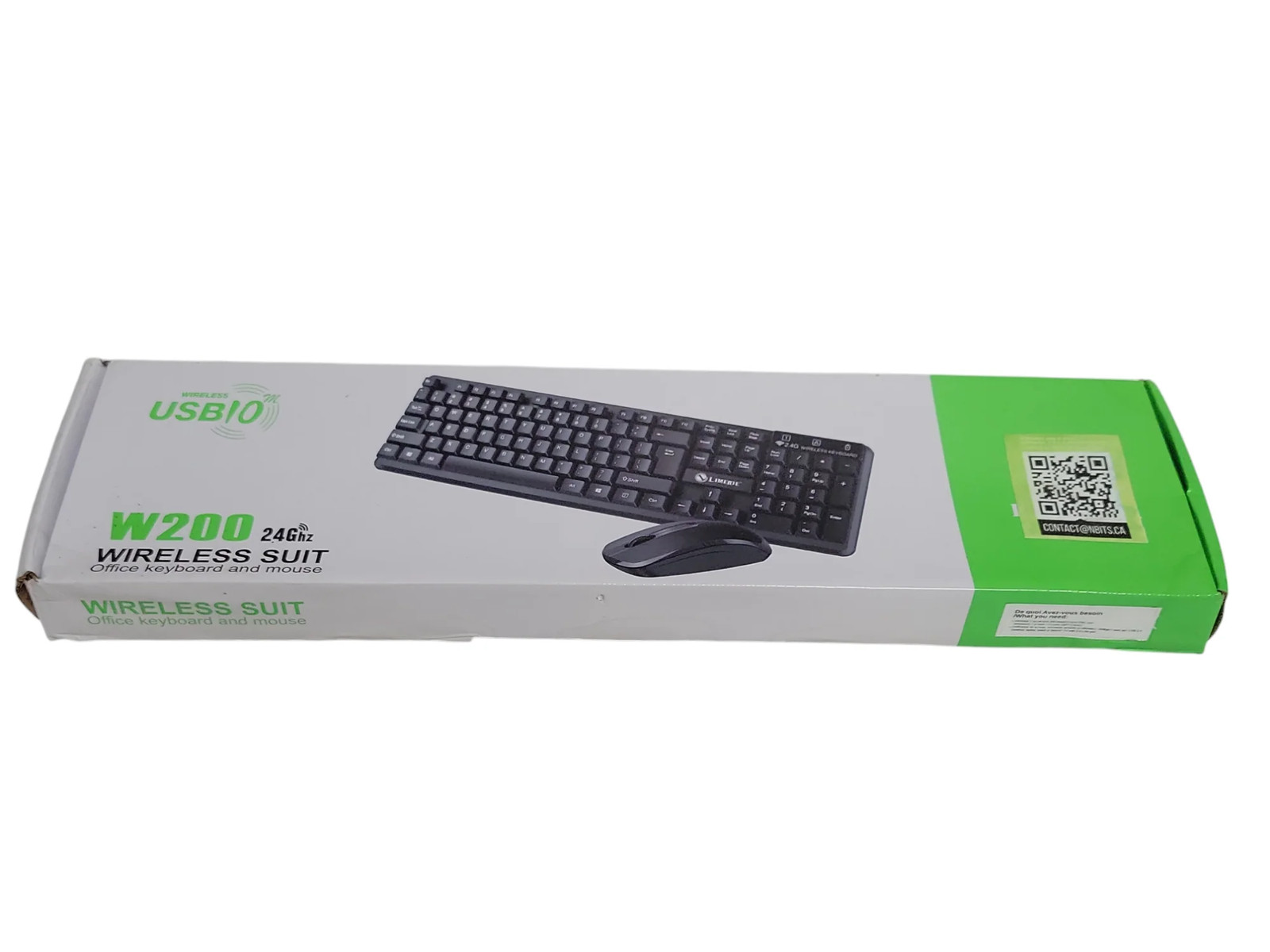 Open-Box W200 2.4GHz Wireless Office keyboard and mouse, READ