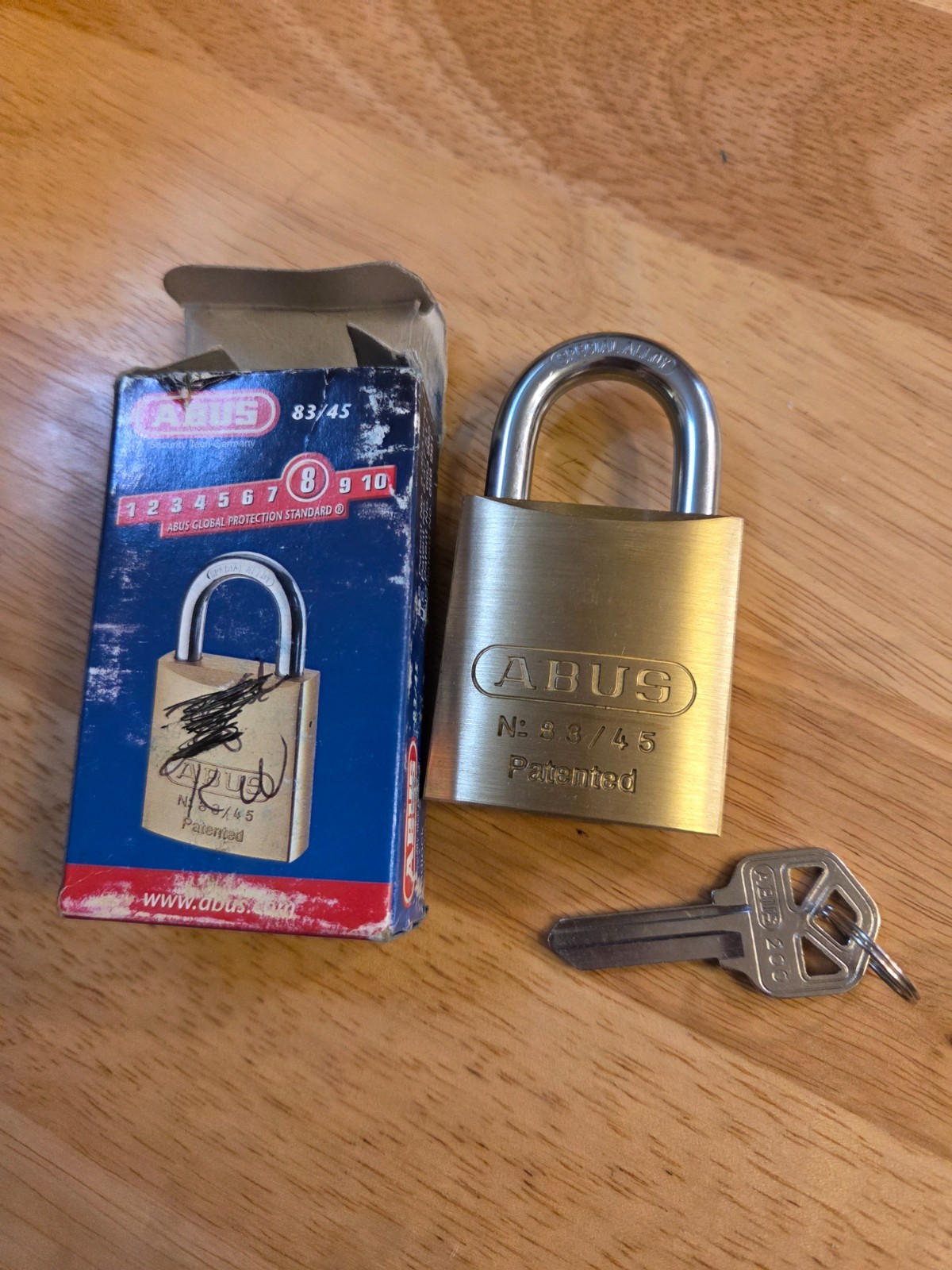 abus padlock83/45 kwikset key way padlock with hardened shackle