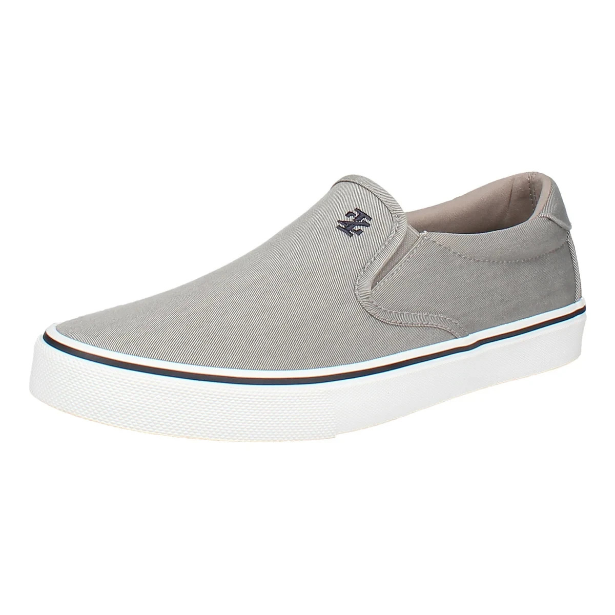 Izod Men's Canvas Slip On Sneakers Color Gray Men's Size 10
