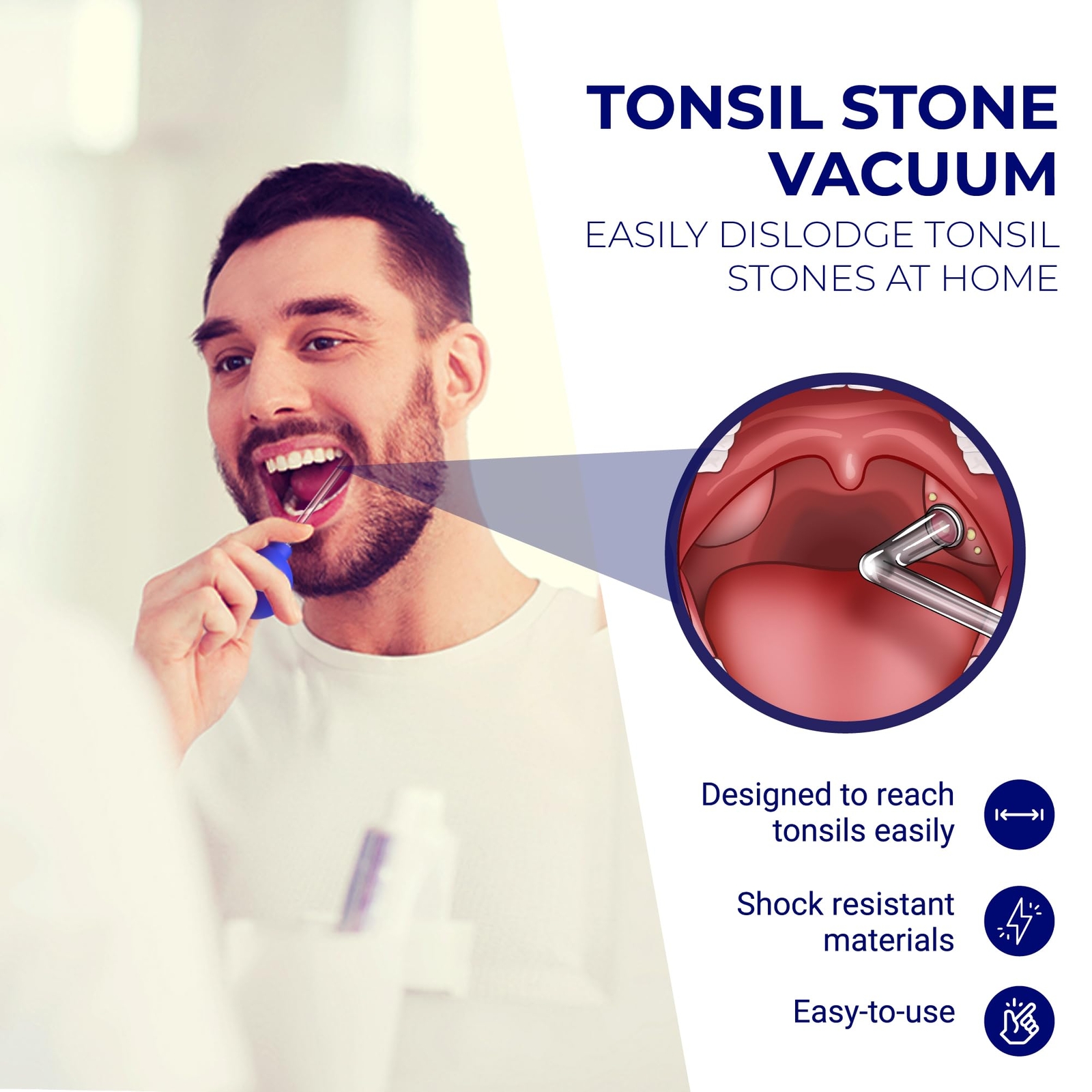 Tonsil Stone Remover Vacuum - Easy Suction Tool for Tonsil Stone Extraction