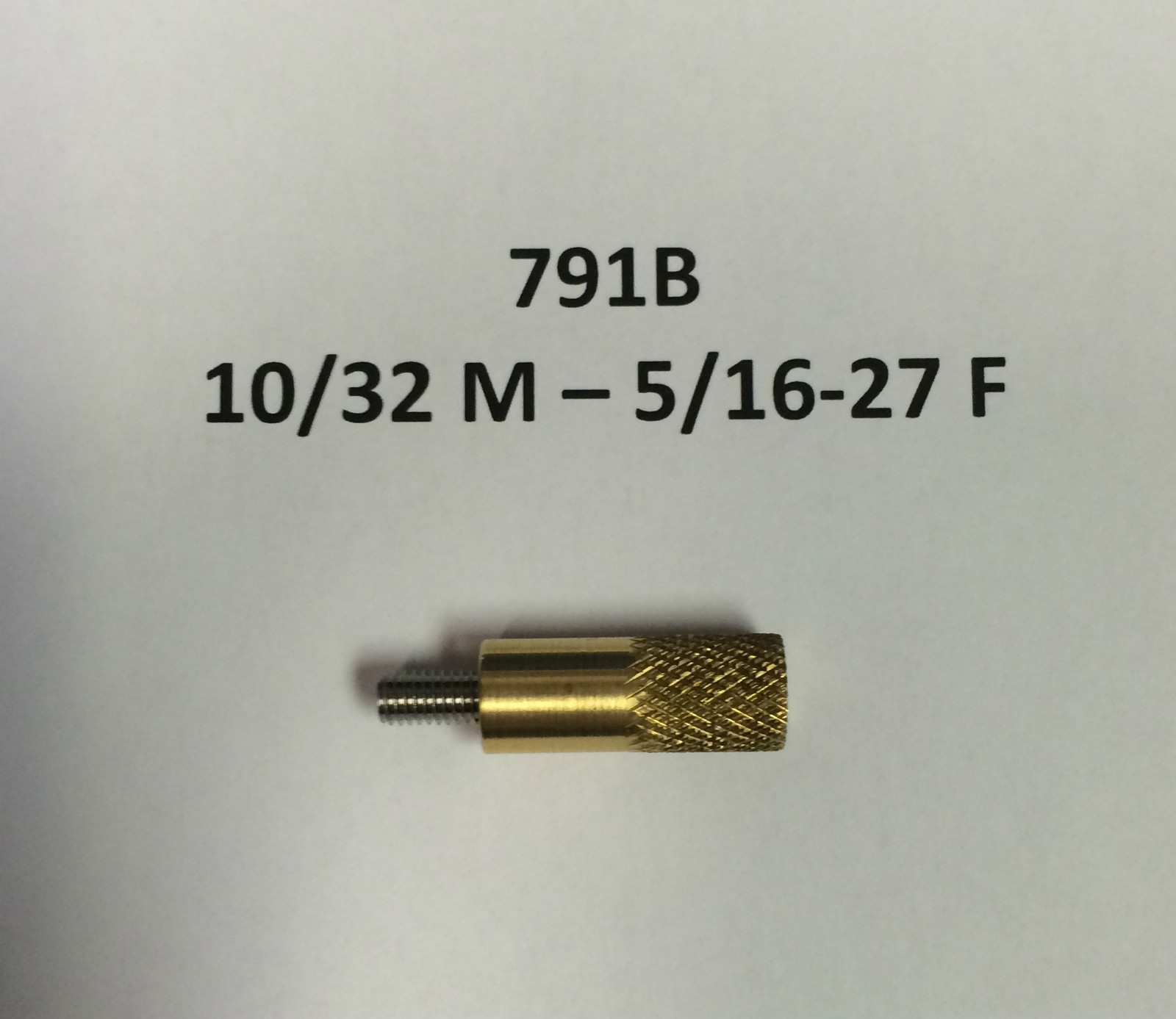SpinJag Adapter  791B 10/32 M - 5/16-27 F , Standoffs Brass