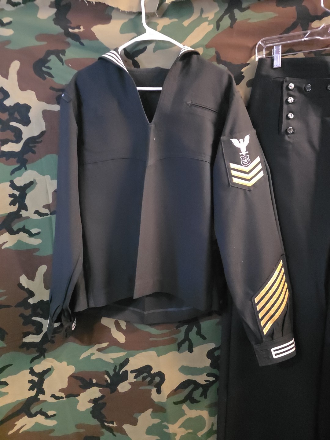 USN NAVY CRACKER JACKS TOP AND BOTTOM SET