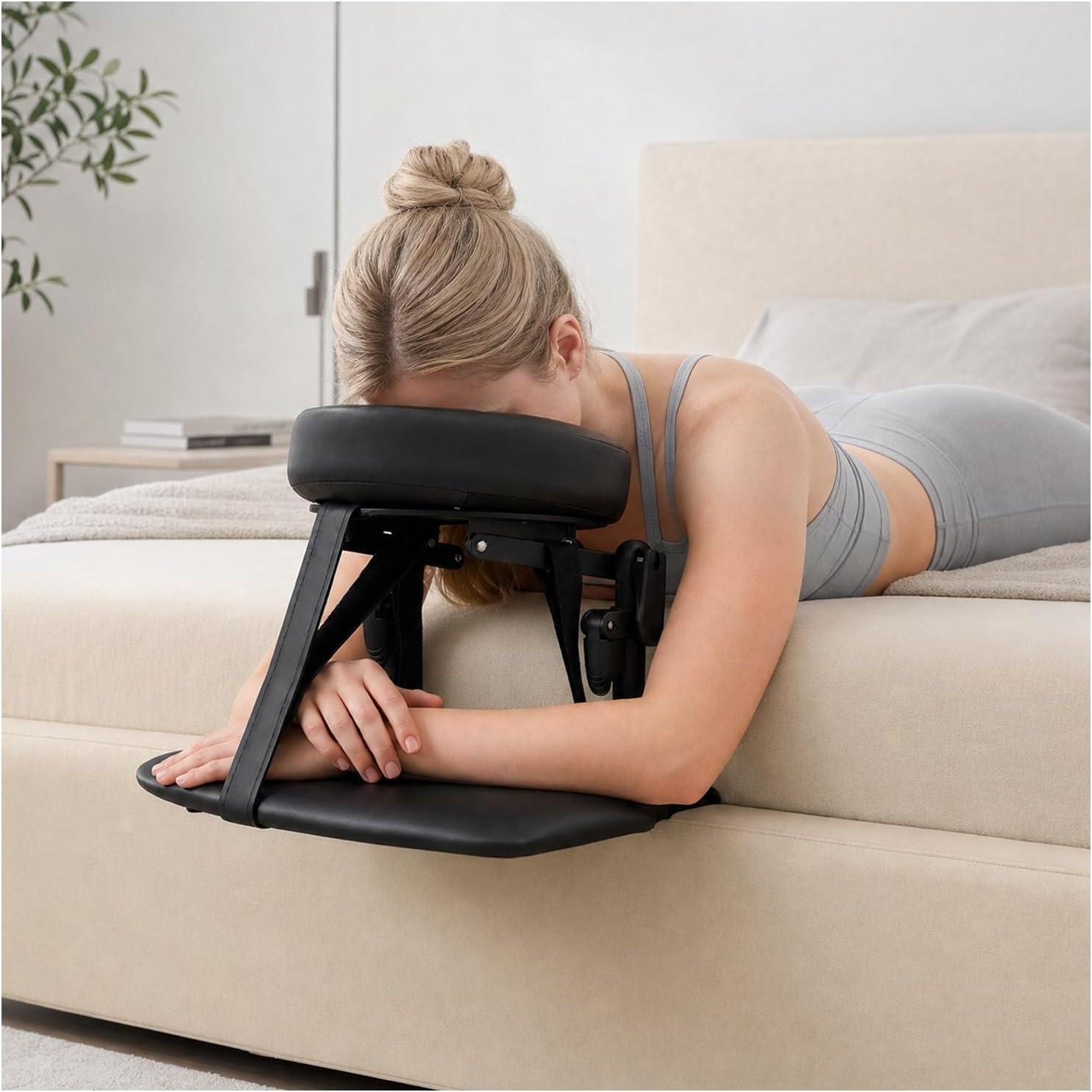 Massage Headrest for Bed, Adjustable Massage Table Face Cradle at Home, Face Dow