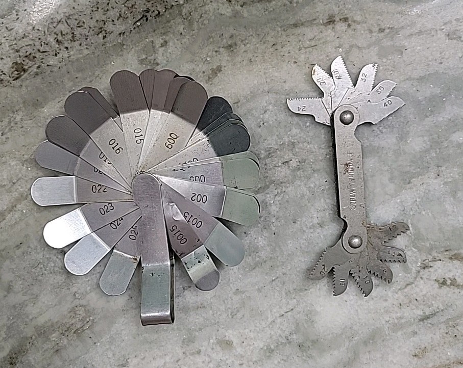 Vintage Screw Pitch Gauge And Feeler Gauge