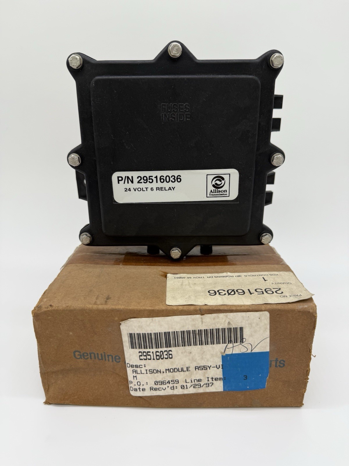 ALLISON 29516036 TRANSMISSION CONTROL MODULE INTERFACE 24 VOLT 6 RELAY B500