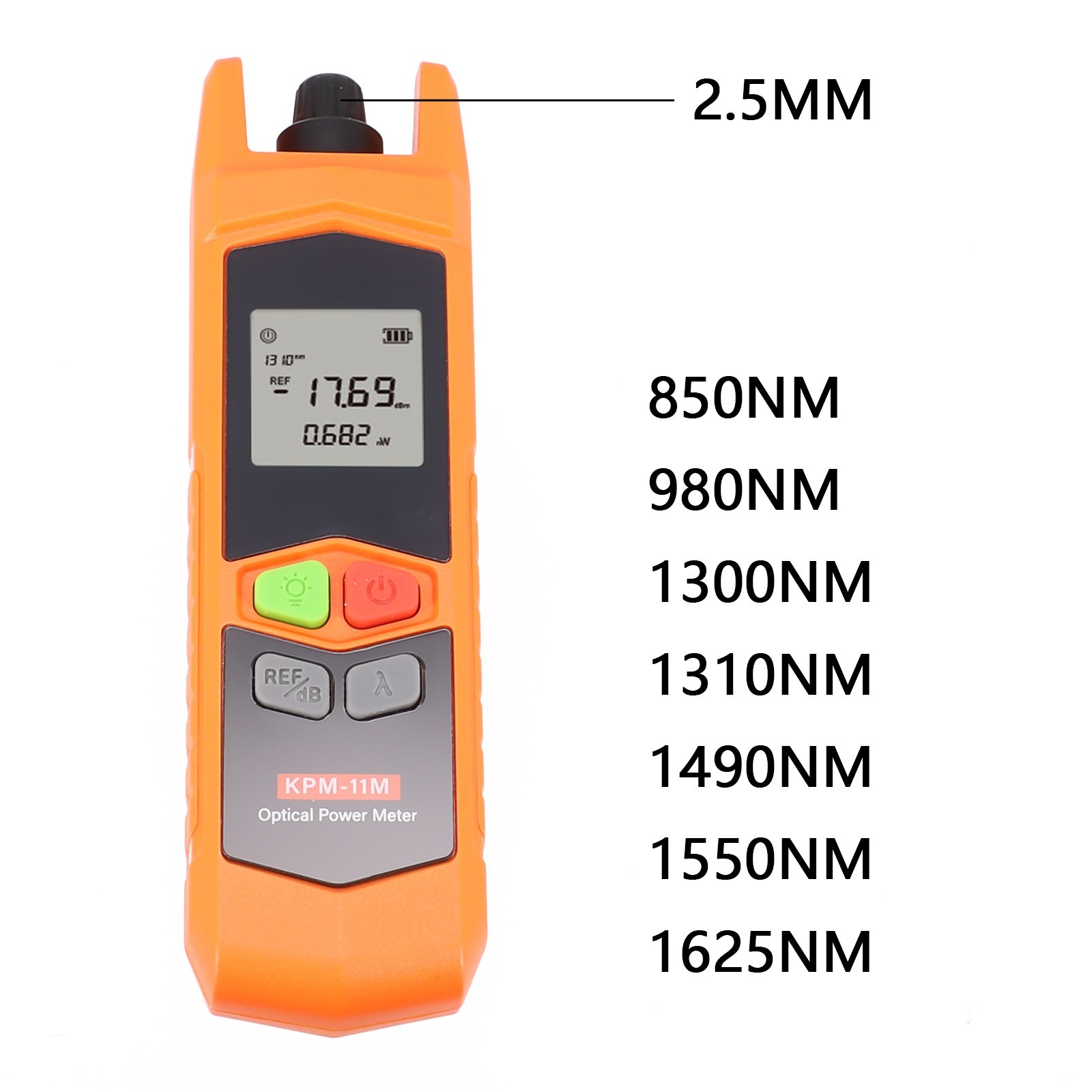 Innovative Design Optical Power Meter with LED Flashlight and Self Calibration