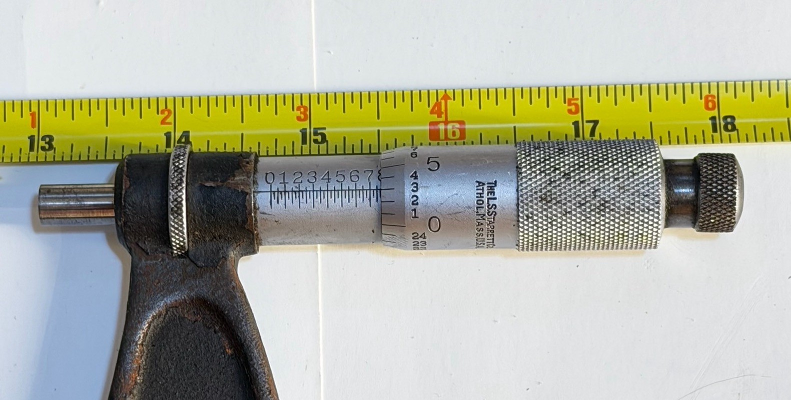 Starrett 11” – 12” Outside Micrometer #436 Locking Ratcheting