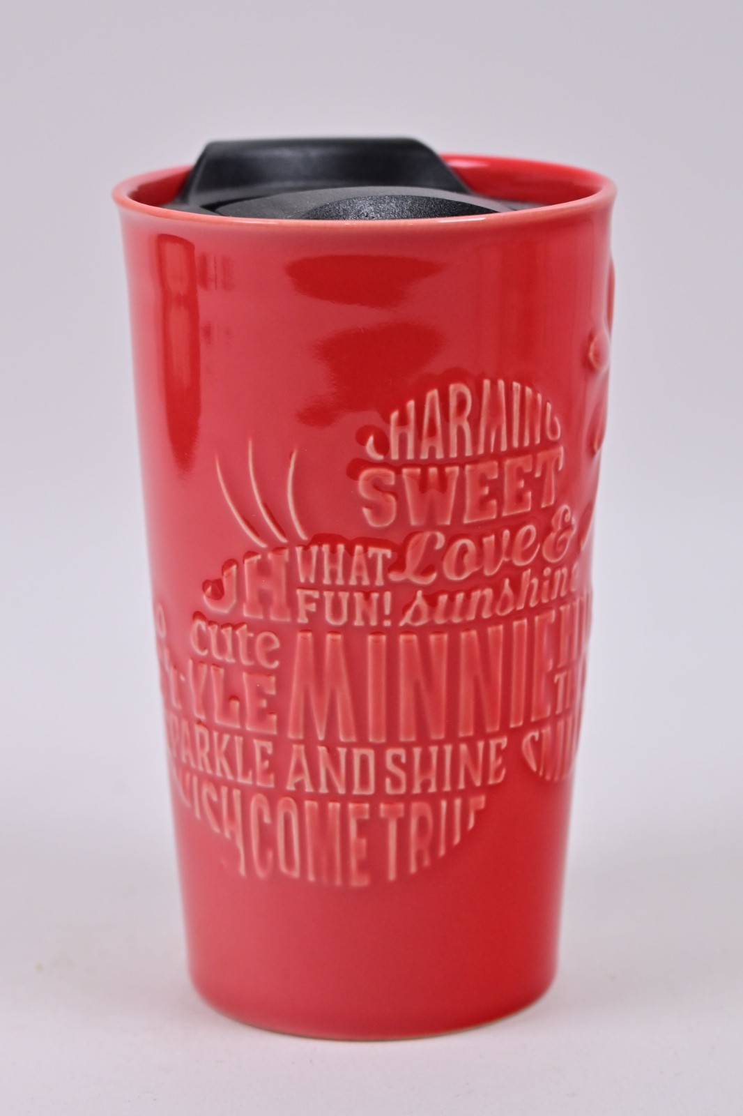 Hallmark Disney Minnie Mouse Words Silhouette Travel Tumbler With Lid