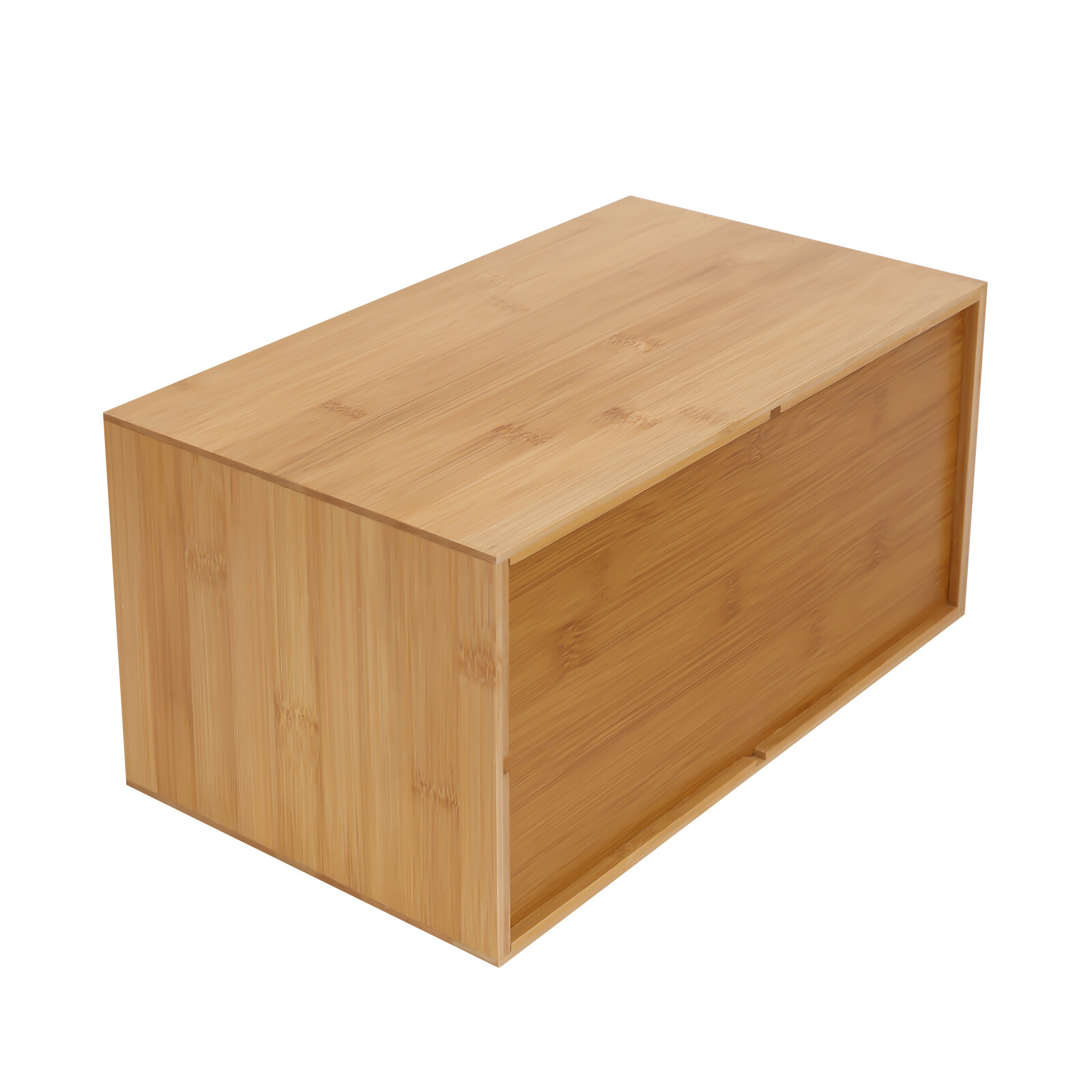 Office Desk Organizer Drawers Desktop Storage Bamboo Box Storage Recess Handle