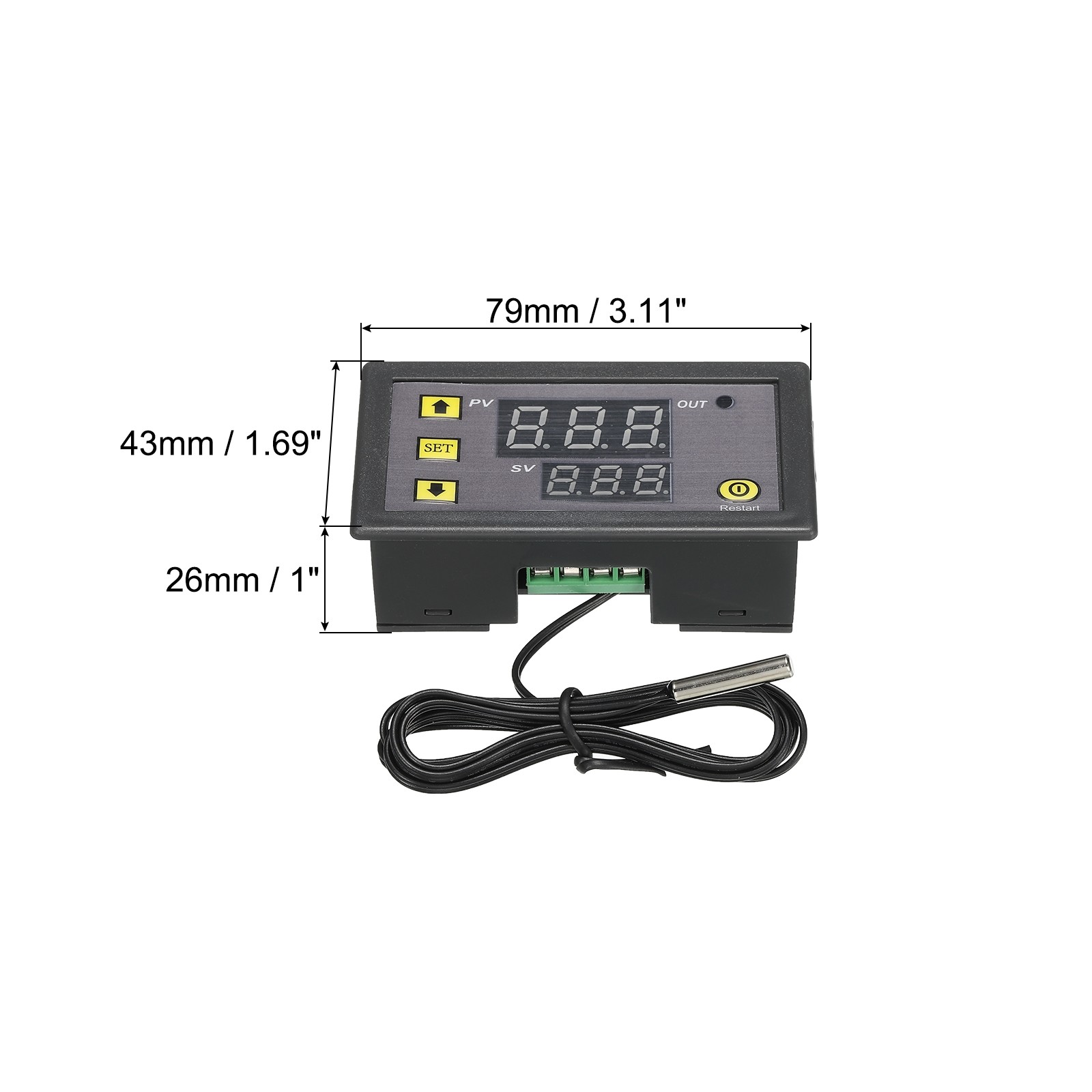 2 Pack W-3230 10A AC 110-220V Digital LED Temperature Controller