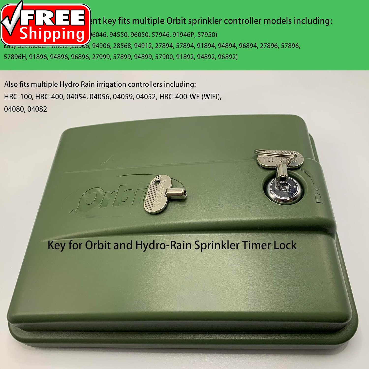 Sprinkler Controller Door Key Sprinkler Timer Lock Key for Orbit and Hydro-Rain,