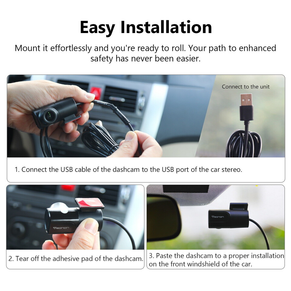 Eonon Car Dash Cam DVR USB Type Camera Dashcam for Eonon Android Car Stereos O