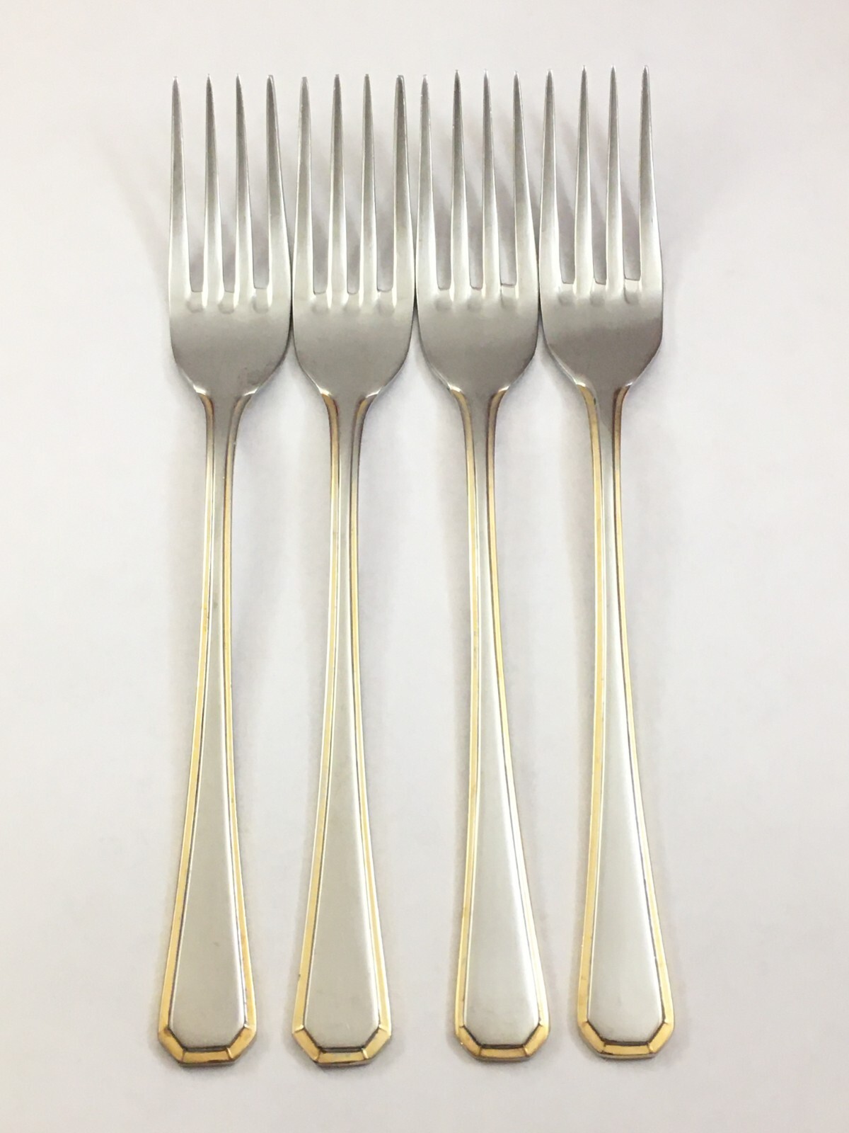 Lot Of 4 Oneida Golden Katherine 18/10 Stainless Salad Forks 7 1/4" Korea