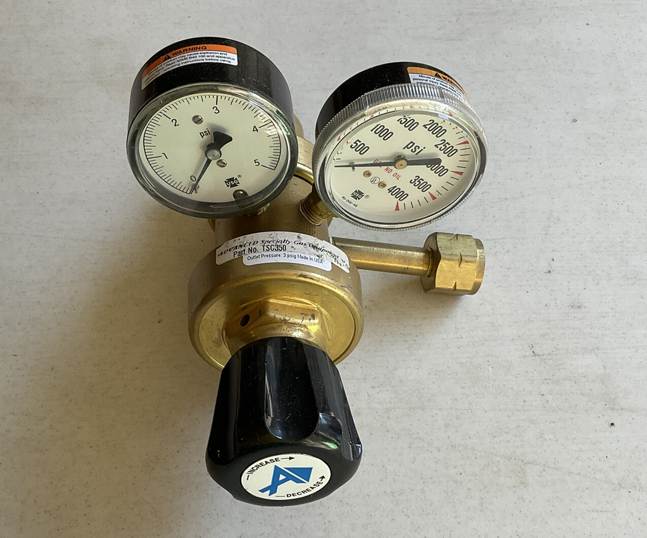 Advanced Specially Gas Equipment TSC350 Regulator