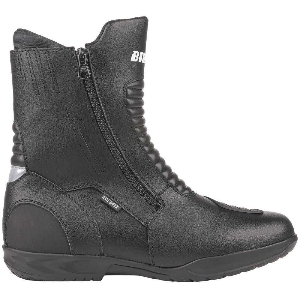 BIkeIt Preto Motorcycle Boots Waterproof Touring Leather Biker Boot Black