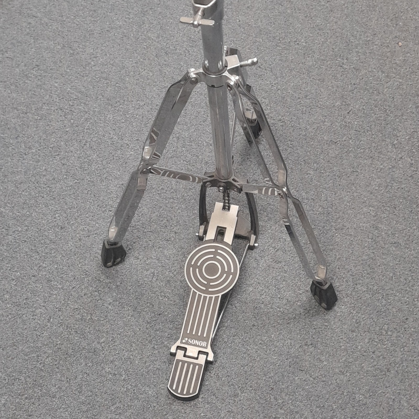 Sonor Height-Adjustable Double Braced Silver Metal Tripod Hi-Hat Stand