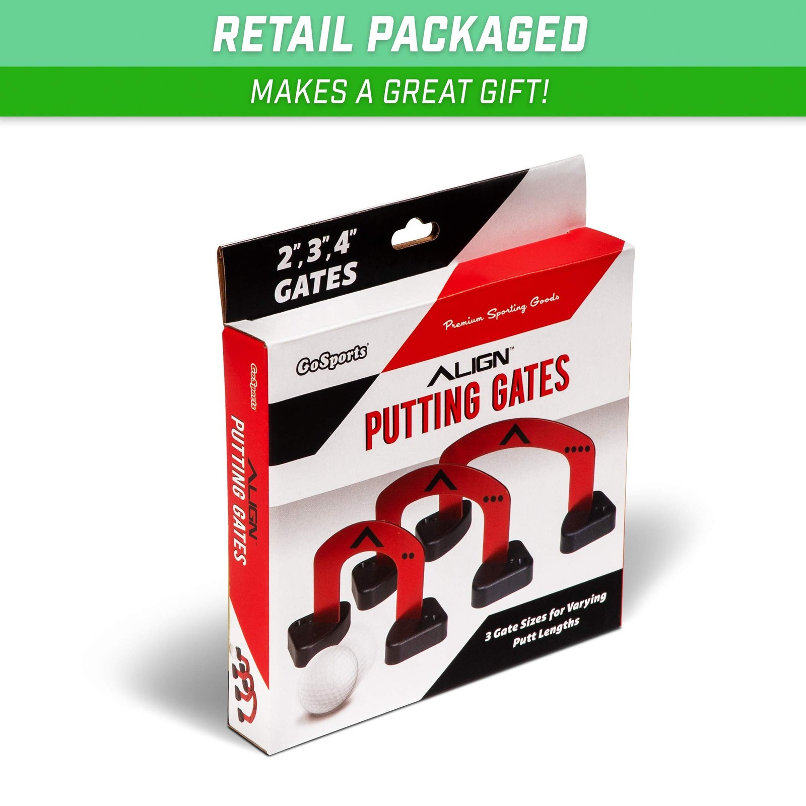 GoSports Align Putting Gates Practice Set: Includes 3 Premium Metal Gates (2 ...
