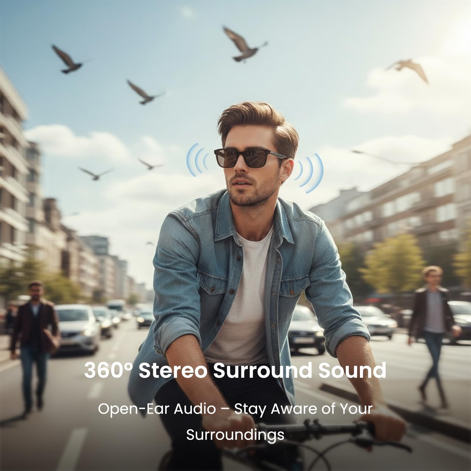 G2 Smart Glasses Bluetooth Sunglasses with Speakers – Touch Control Bluetooth...