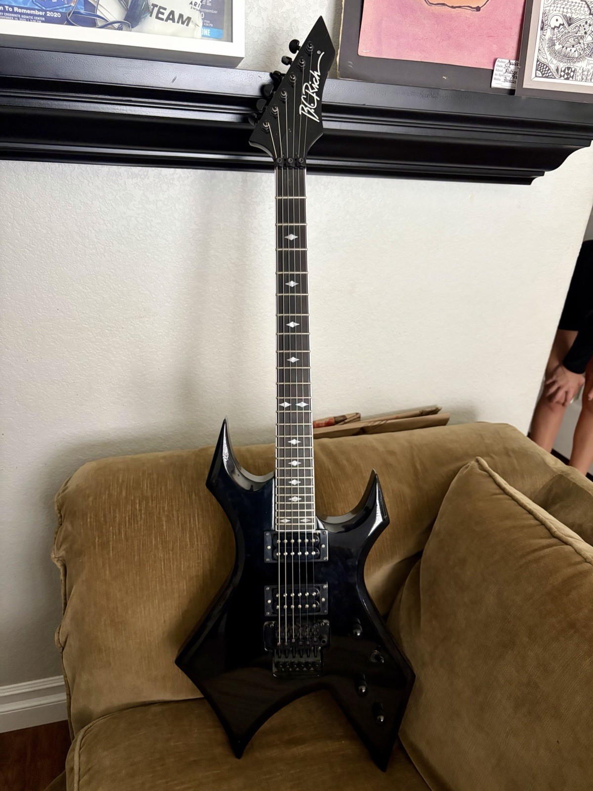 B.C. Rich Warlock Electric Guitar Black Neck-Through