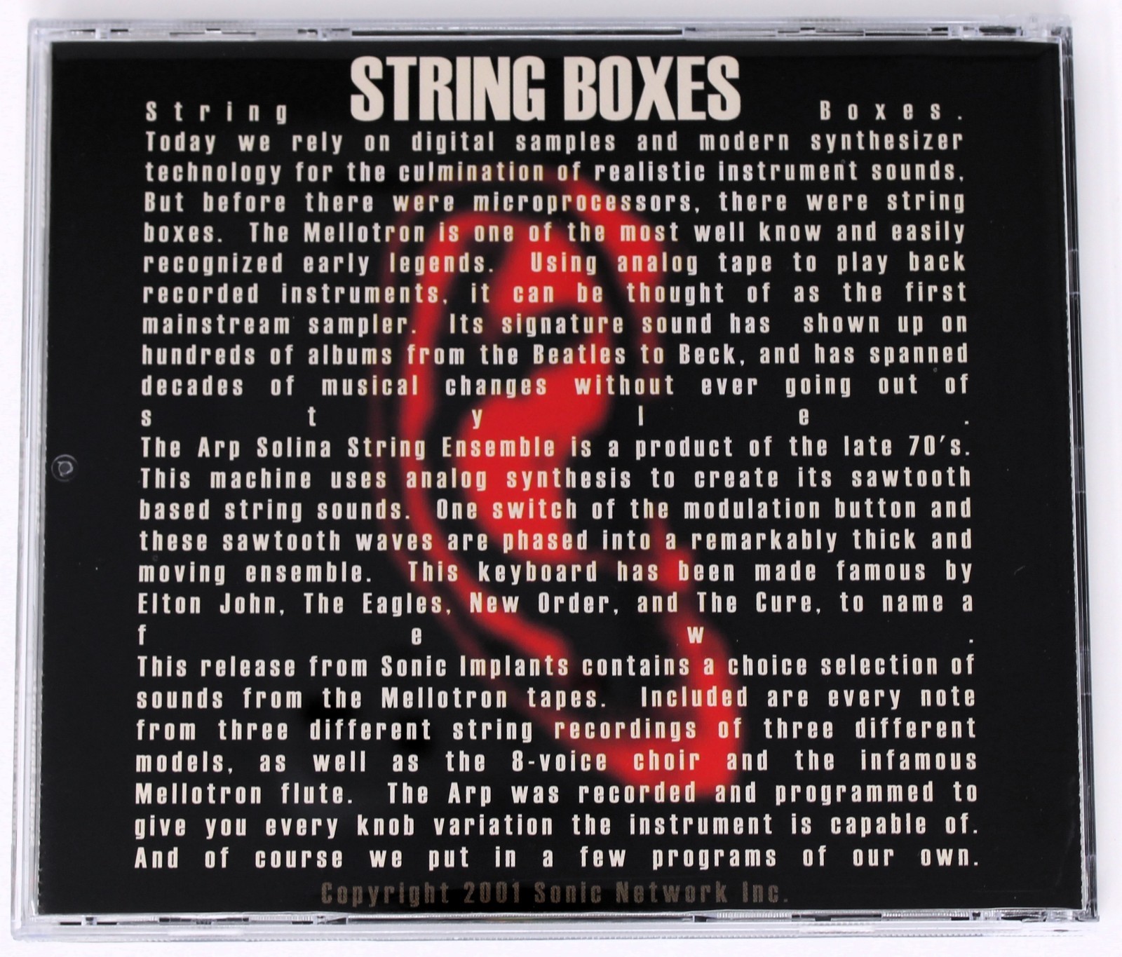 Sonic Implants Stringboxes Mellotron & Arp Gigasampler Sound Library/Sampling CD