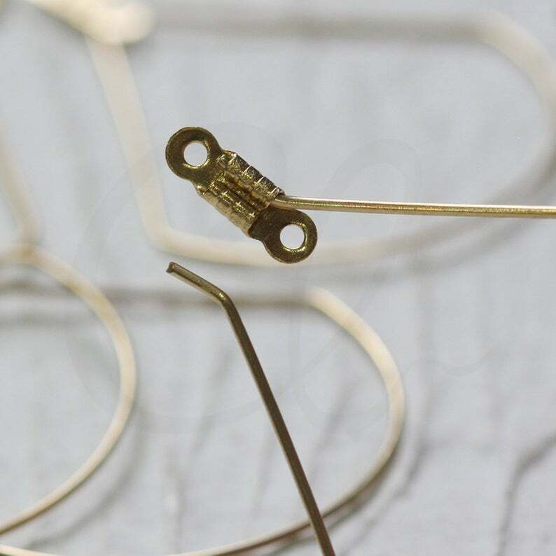 20 Pieces Solid Raw Brass Earring Component - Finding - Fan 32x40mm (CW-4296C)