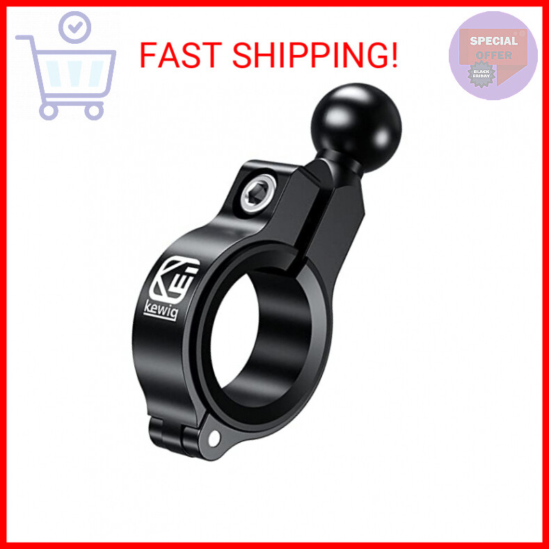 BRCOVAN Aluminum Alloy Handlebar Clamp Mount Base with 17mm TPU Ball for Round R