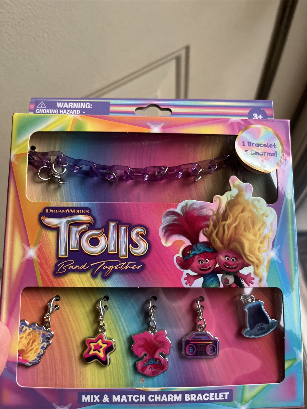 Trolls Band together NEW MixNmatch  5 Charm Bracket Set 3yr+