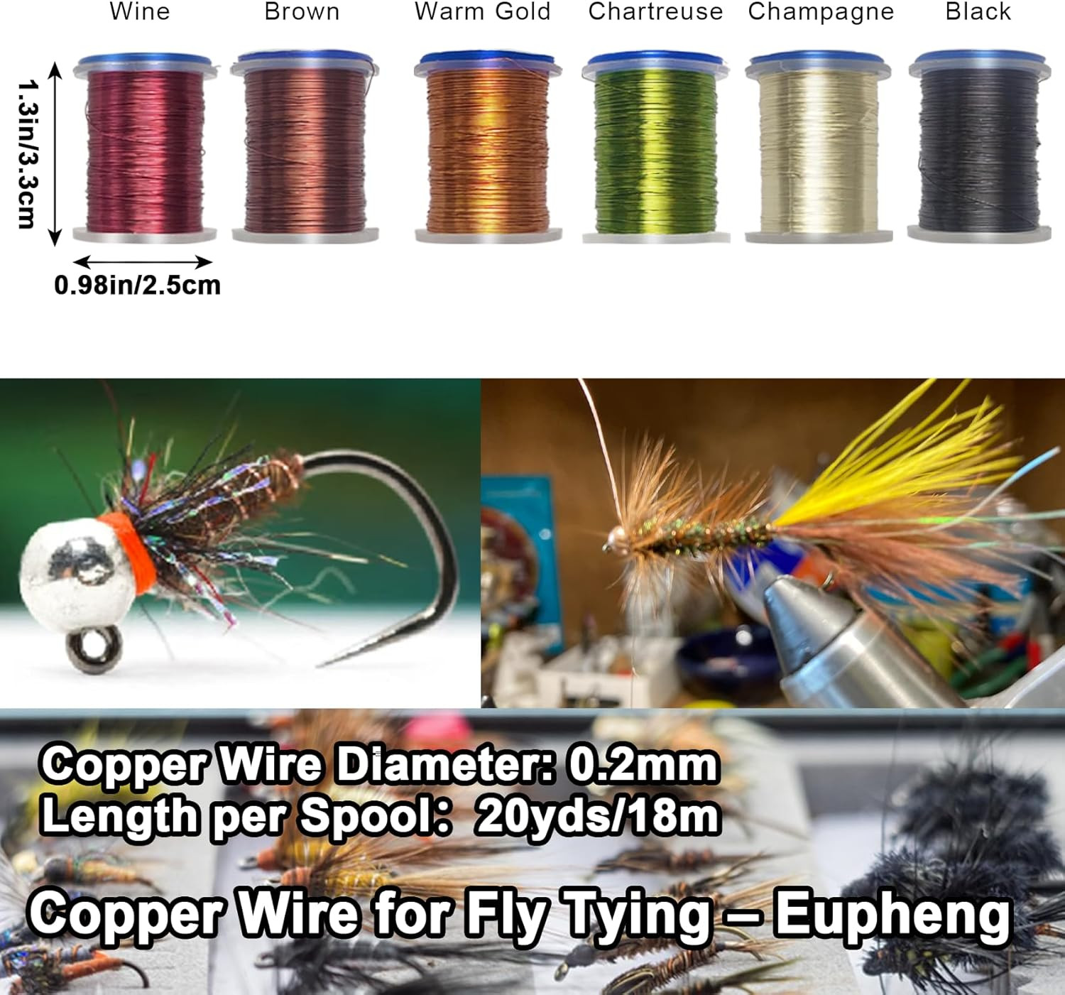 Fly Tying Material Kit for Beginners & Advanced • Primetie Fiberbox • Realistic